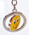 Sarı Gülen Surat Emojili Dönebilen Metal Anahtarlık