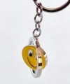 Sarı Gülen Surat Emojili Dönebilen Metal Anahtarlık