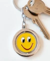 Sarı Gülen Surat Emojili Dönebilen Metal Anahtarlık