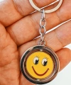 Sarı Gülen Surat Emojili Dönebilen Metal Anahtarlık