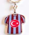 Bordo Mavi Takım Formalı Metal Anahtarlık