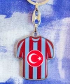 Bordo Mavi Takım Formalı Metal Anahtarlık