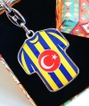 Sarı Lacivert Takım Formalı Metal Anahtarlık