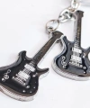 Siyah İki Gitarlı Metal Anahtarlık