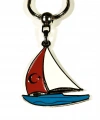 Yelkenli Tekne Metal Anahtarlık