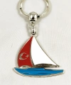 Yelkenli Tekne Metal Anahtarlık