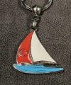 Yelkenli Tekne Metal Anahtarlık