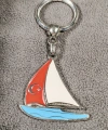 Yelkenli Tekne Metal Anahtarlık