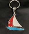 Yelkenli Tekne Metal Anahtarlık