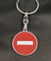 Girilmez Trafik İşareti Metal Anahtarlık