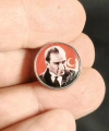 Atatürk portreli Metal Rozet
