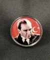 Atatürk portreli Metal Rozet