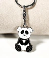Panda Siyah ve Beyaz Metal Anahtarlık