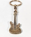 Antik Bronz Gitar Figürlü Metal Anahtarlık – Müziğin Özgür Ruhu ve Zamansız Stil
