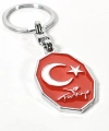 Kırmızı Ay Yıldız,  “Türkiye” Yazılı Sekizgen Metal Anahtarlık