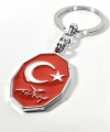 Kırmızı Ay Yıldız,  “Türkiye” Yazılı Sekizgen Metal Anahtarlık