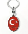 Kırmızı Ay Yıldız,  “Türkiye” Yazılı Sekizgen Metal Anahtarlık
