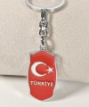 Kırmızı Ay Yıldız ve “Türkiye” Yazılı Metal Anahtarlık – Milli Sembollerin Şık Yorumu