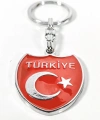 Türkiye Yazılı Ay Yıldız Figürlü Kırmızı Metal Anahtarlık – Sade, Net ve Güçlü Bir Duruş