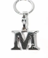 M Harfi Gümüş Renk Metal Anahtarlık – Minimal ve Şık Harf Tasarımı