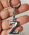 Z Harfi Gümüş Renk Metal Anahtarlık – Minimal ve Şık Harf Tasarımı