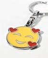 Kalpli Gülümseyen Emoji Metal Anahtarlık – Sevimli Emoji Tasarımlı Anahtarlık