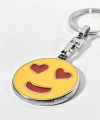 Kalp Gözlü Emoji Metal Anahtarlık – Sevgi Temalı Emoji Anahtarlık