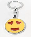 Kalp Gözlü Emoji Metal Anahtarlık – Sevgi Temalı Emoji Anahtarlık