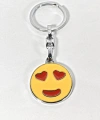 Kalp Gözlü Emoji Metal Anahtarlık – Sevgi Temalı Emoji Anahtarlık