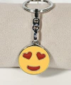 Kalp Gözlü Emoji Metal Anahtarlık – Sevgi Temalı Emoji Anahtarlık