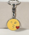 Öpücük Gönderen Emoji Metal Anahtarlık – Kalpli Emoji Tasarımlı Anahtarlık