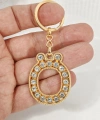 Taşlı Ö Harfi Anahtarlık Gold Renk – Işıltılı ve Şık Çanta & Anahtar Aksesuarı
