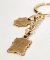 Ayet-el Kürsi ile Allah ve Muhammed Lafızlı Çift Madalyon Anahtarlık Gold Renk – Manevi ve Koruyucu Şık Çanta & Anahtar Aksesuarı