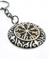 Vegvisir Viking Pusulası Temalı Metal Anahtarlık - İskandinav Mitolojisi Özel Tasarım