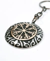 Vegvisir Viking Pusulası Temalı Metal Anahtarlık - İskandinav Mitolojisi Özel Tasarım