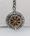 Vegvisir Viking Pusulası Temalı Metal Anahtarlık - İskandinav Mitolojisi Özel Tasarım