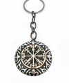 Vegvisir Viking Pusulası Temalı Metal Anahtarlık - İskandinav Mitolojisi Özel Tasarım