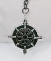 Pusula Tasarımlı Vegvisir Viking Temalı Gümüş Renk Metal Anahtarlık - İskandinav Mitolojisi Şans Tılsımı