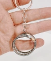 Üç Boyutlu Kıvrımlı Yılan Figürlü Metal Anahtarlık – Gümüş ve Rose Gold Detaylı Mistik Tasarım