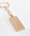 Kişiselleştirilebilir Rose Gold Dikdörtgen Metal Anahtarlık - Sade ve Zarif Boş Künye