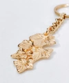 Gold Metal Yaprak Tasarımlı Şık Anahtarlık & Çanta Aksesuarı