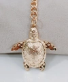 Gold Metal Deniz Kaplumbağası (Caretta Caretta) Tasarımlı Şık Anahtarlık