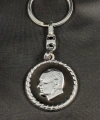 Atatürk Portreli Siyah Metal Anahtarlık