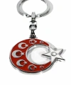 Kabartmalı Ay Yıldızlı Metal Anahtarlık