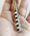 Geometrik Kontrastlı Sedef ve Bambu Saç Çubuğu