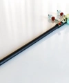 Zarif Yeşil Detaylı Kokonat Saç Çubuğu