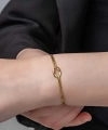 Gümüş Gold Aşk Düğüm Kadın Bileklik