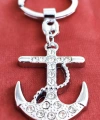 Gümüş Renkli Taşlı Zarif Metal Çapa Anahtarlık