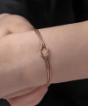 Gümüş Rose Aşk Düğüm Kadın Bileklik