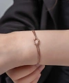Gümüş Rose Aşk Düğüm Kadın Bileklik